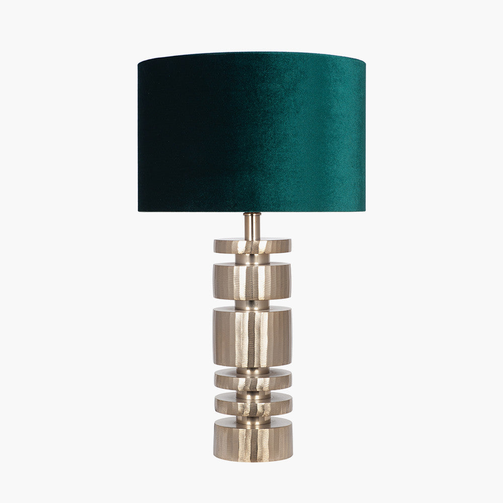 Elon Champagne Gold Metal Stacked Cylinder Table Lamp Base