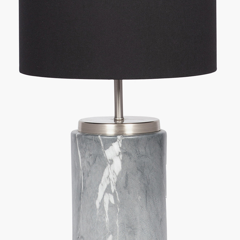 Carrara Grey Marble Effect Ceramic Table Lamp