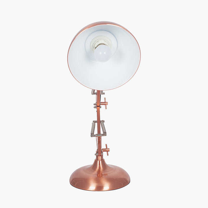 Alonzo Brushed Copper Metal Angled Task Table Lamp