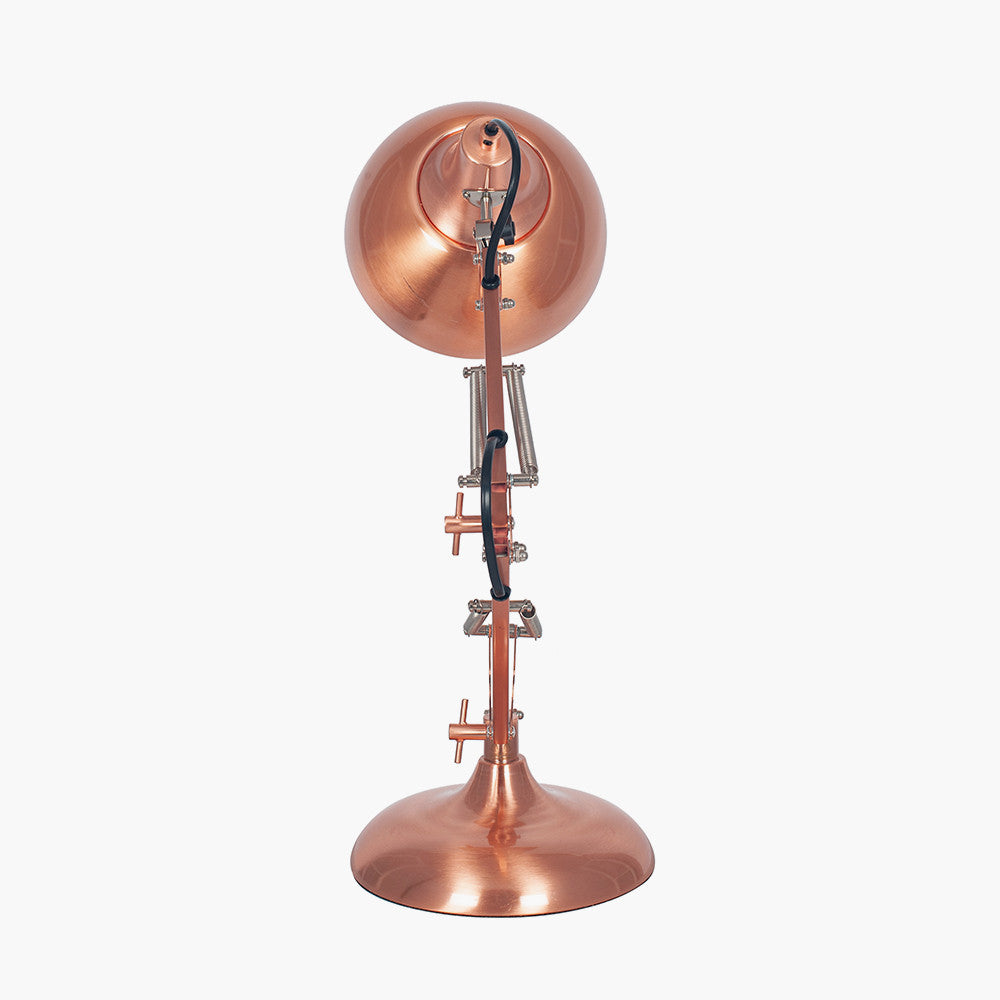 Alonzo Brushed Copper Metal Angled Task Table Lamp