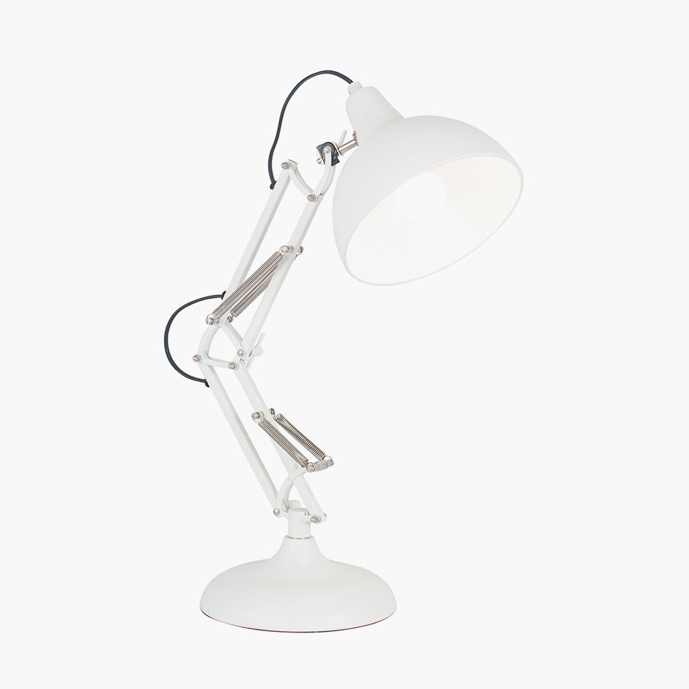 Alonzo Matt White Angled Task Table Lamp