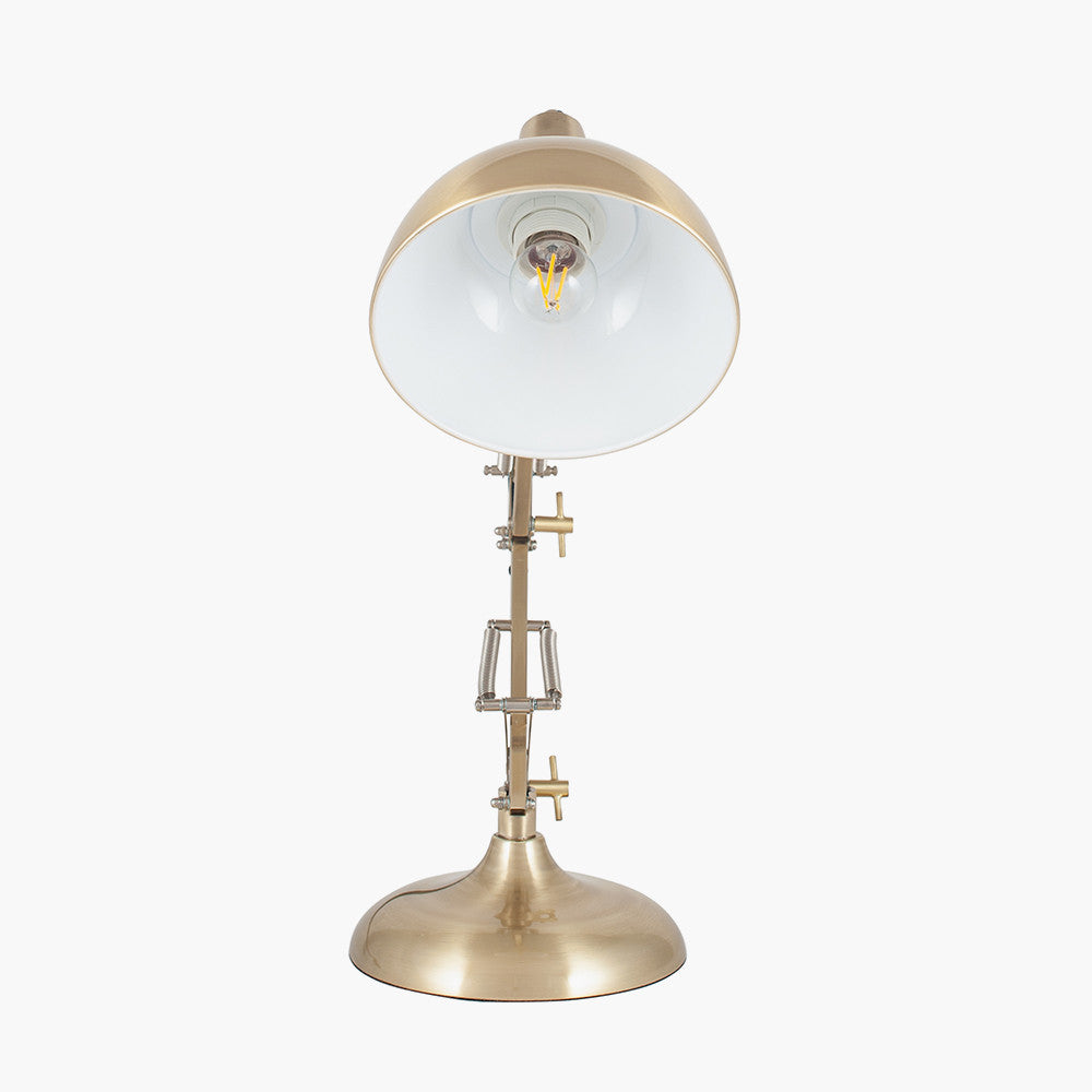 Alonzo Brass Metal Angled Task Table Lamp