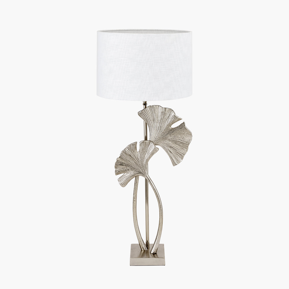 Gingko Shiny Champagne Metal Tall Gingko Leaf Table Lamp Base