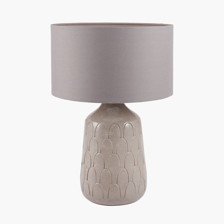 Coco Grey Gloss Arch Design Stoneware Table Lamp Base