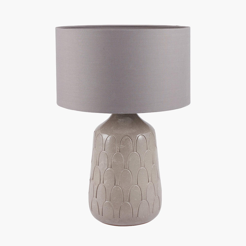 Coco Grey Gloss Arch Design Stoneware Table Lamp Base