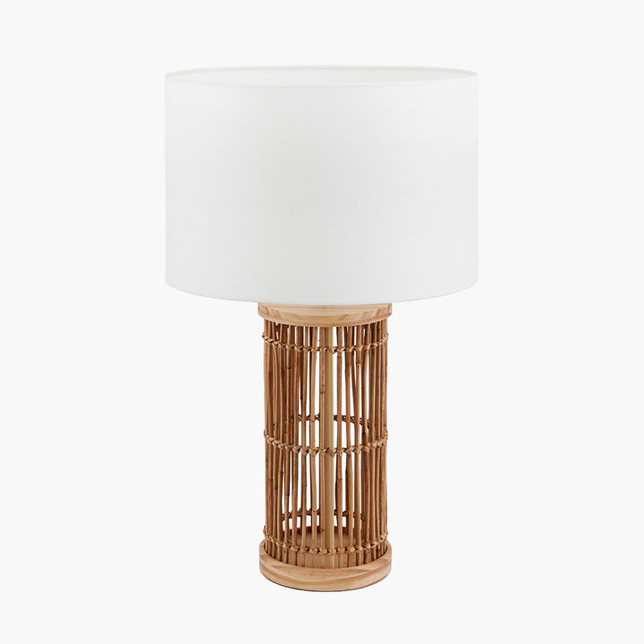 Sorbus Natural Ribbed Tall Table Lamp