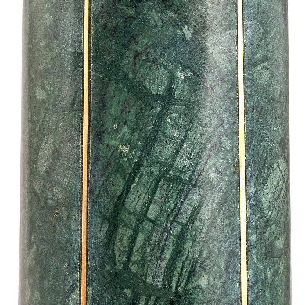 Venetia Green Marble and Gold Metal Tall Table Lamp