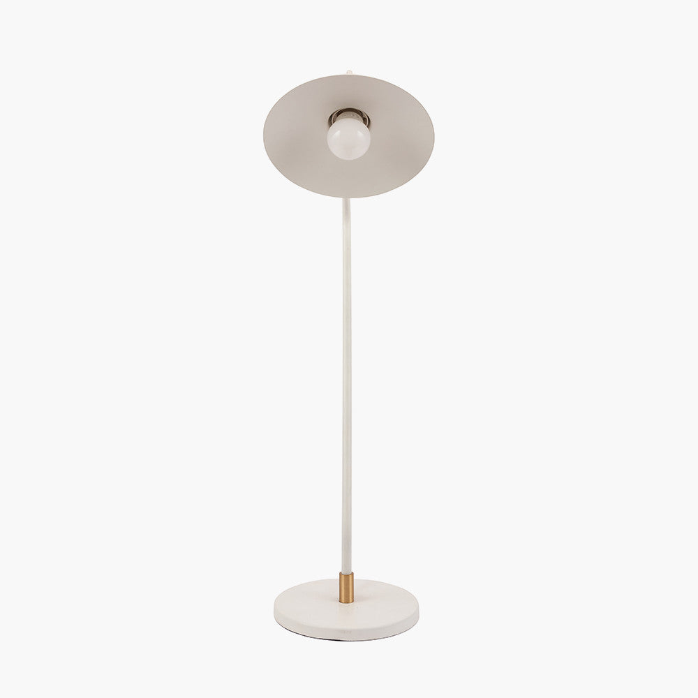 Camden Matt White Metal Angle Arm Task Table Lamp