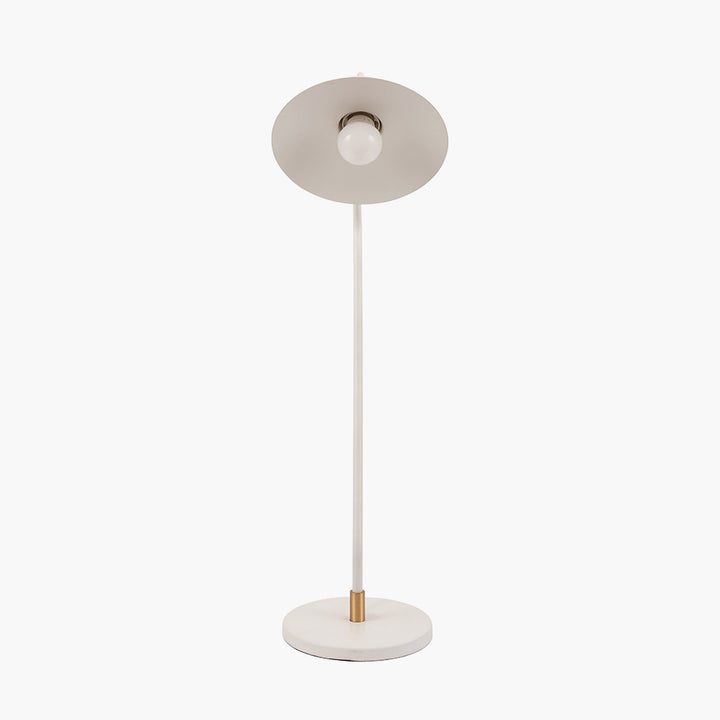 Camden Matt White Metal Angle Arm Task Table Lamp