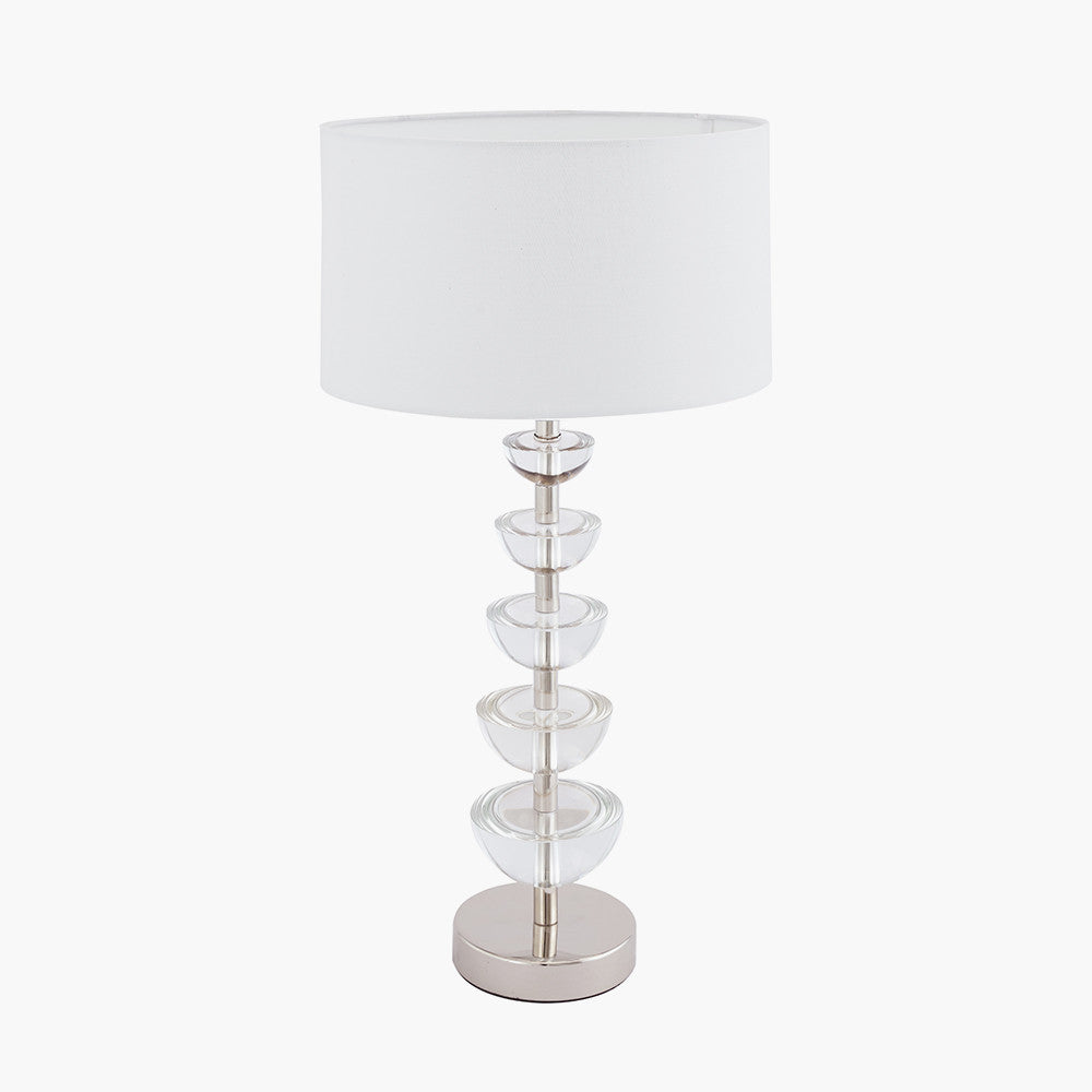 Rosa Glass and Silver Table Lamp Base