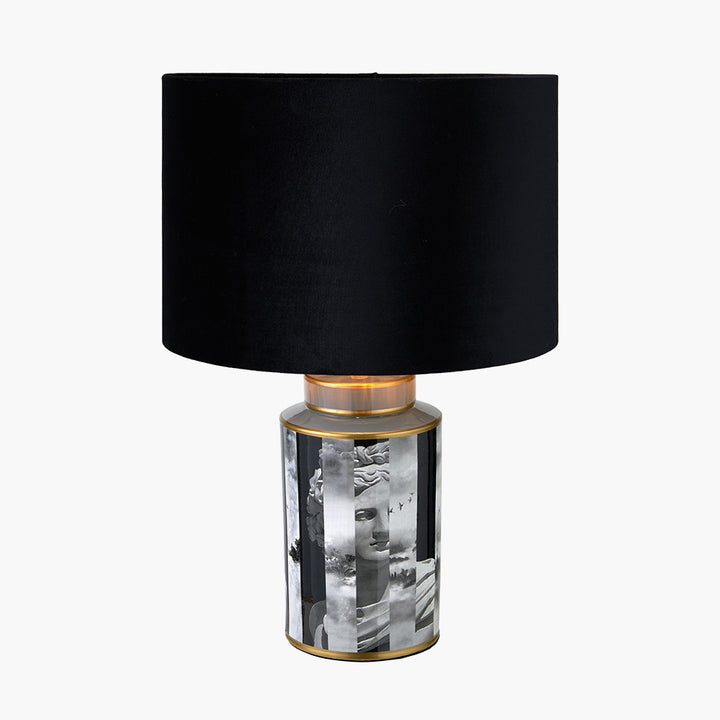 Fenella Black and White Photographic Design Table Lamp Base