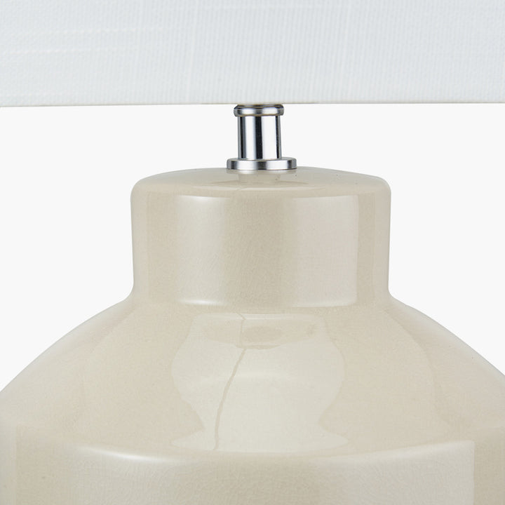 Nora Cream Crackle Effect Table Lamp