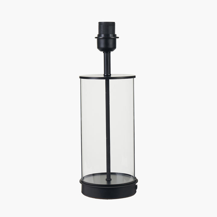 Westwood Clear Glass and Black Metal Table Lamp Base