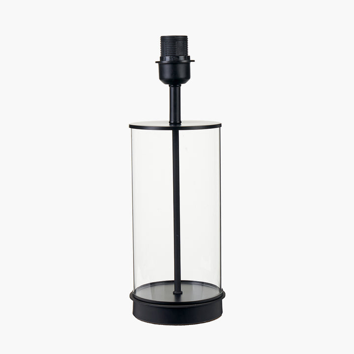 Westwood Clear Glass and Black Metal Table Lamp Base