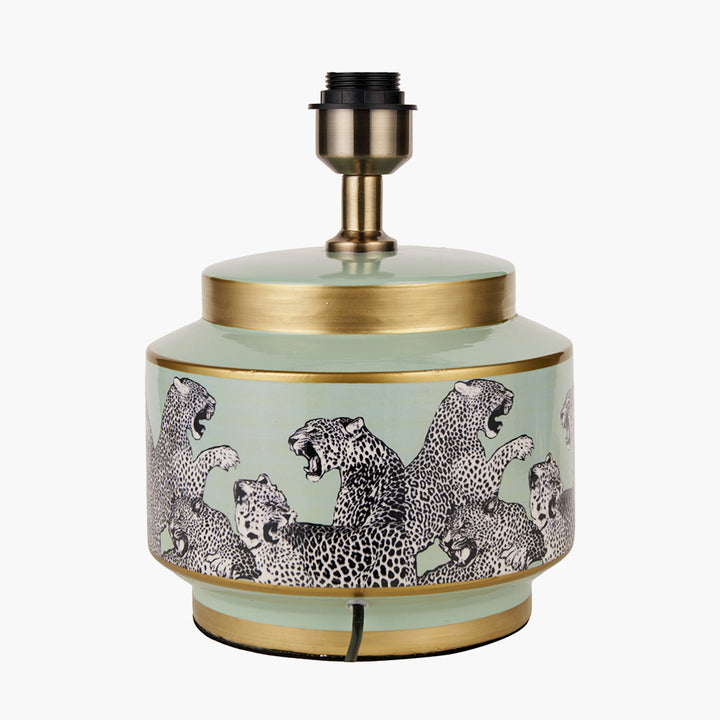 Saskia Sage Cheetah Ceramic Table Lamp Base