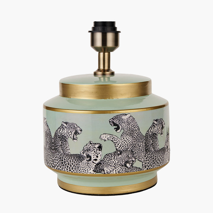 Saskia Sage Cheetah Ceramic Table Lamp Base