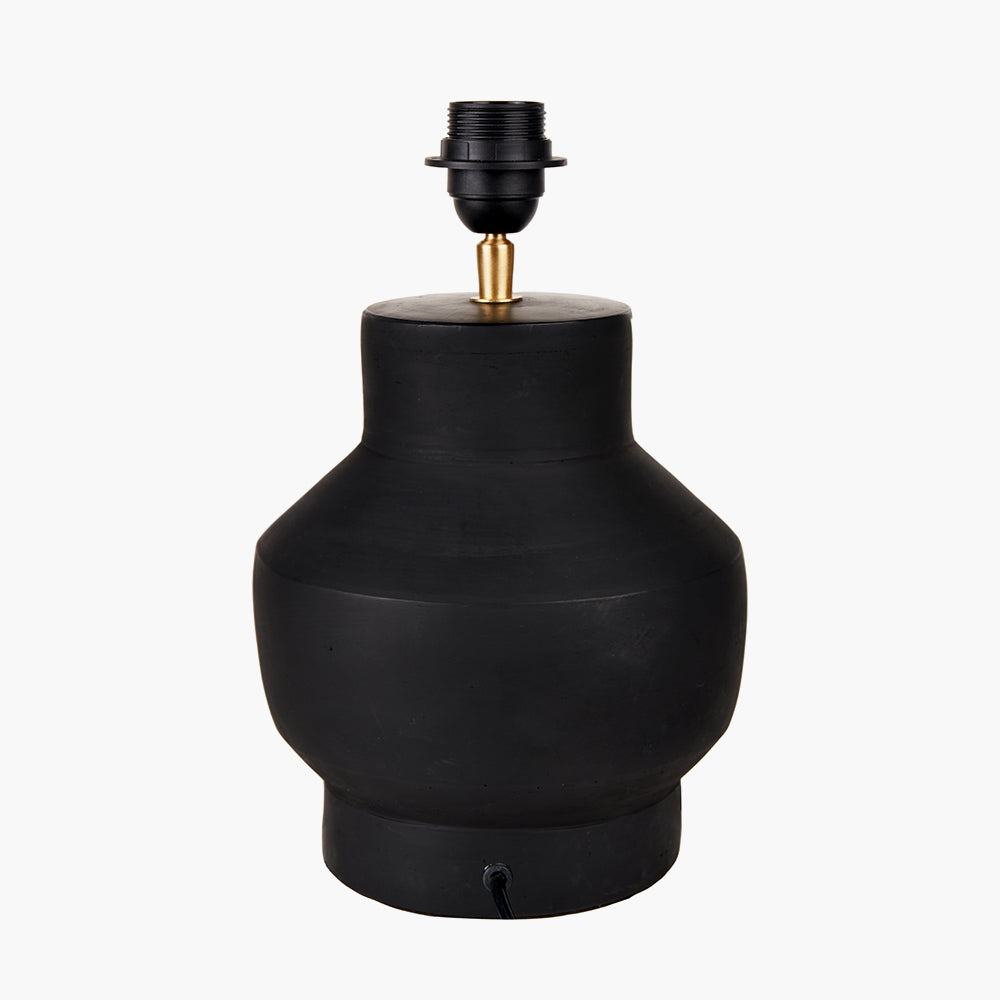 Inna Black Urn Terracotta Table Lamp Base