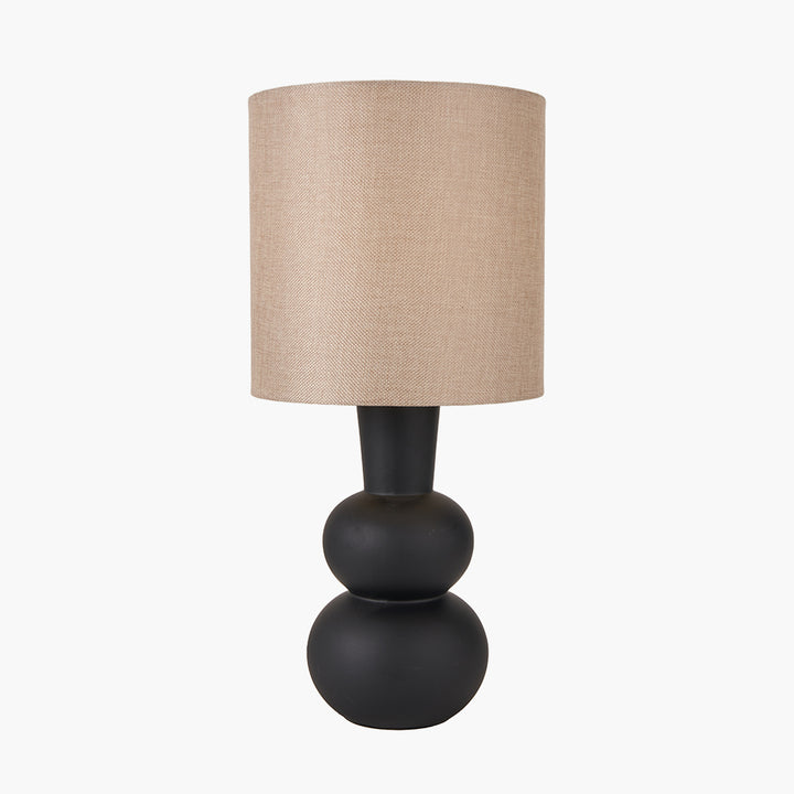 Aaliyah Black Curved Bottle Ceramic Table Lamp