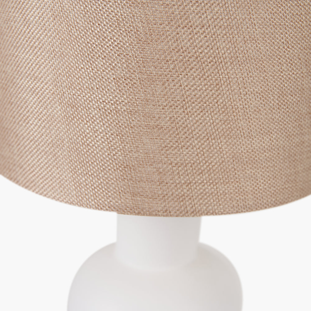 Aaliyah  White Curved Bottle Ceramic Table Lamp