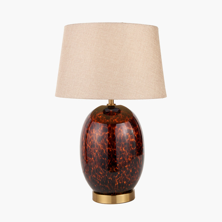 Lucien Tortoiseshell Glass Tall Table Lamp