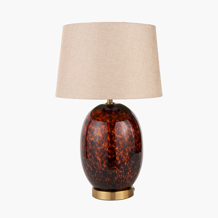 Lucien Tortoiseshell Glass Tall Table Lamp