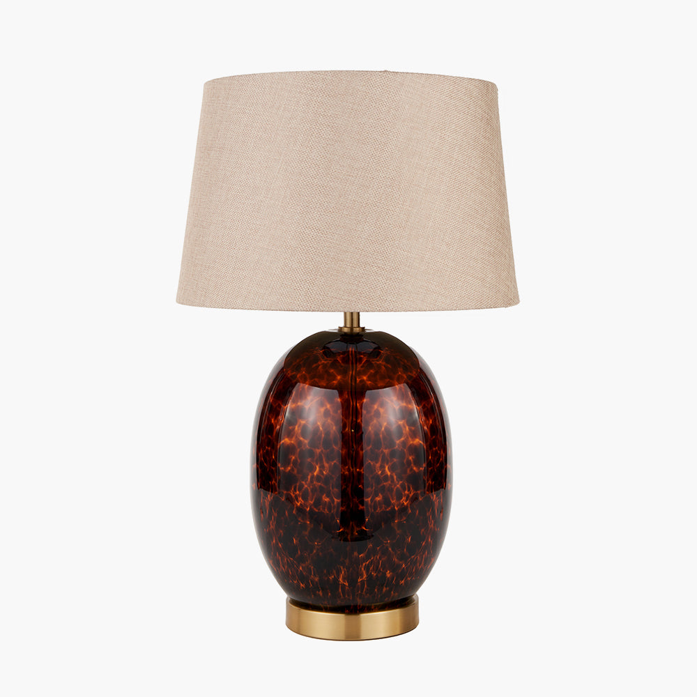 Lucien Tortoiseshell Glass Tall Table Lamp