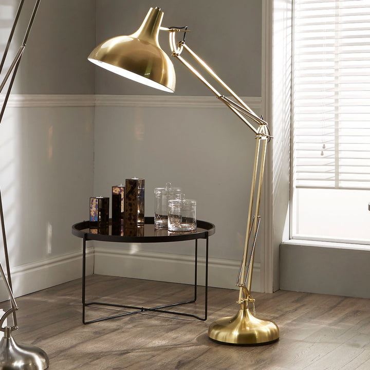 Alonzo Brass Metal Task Floor Lamp