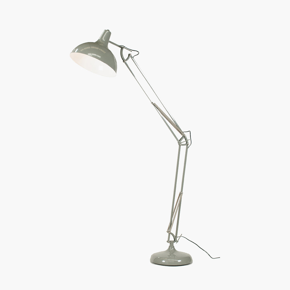 Alonzo Grey Metal Task Floor Lamp