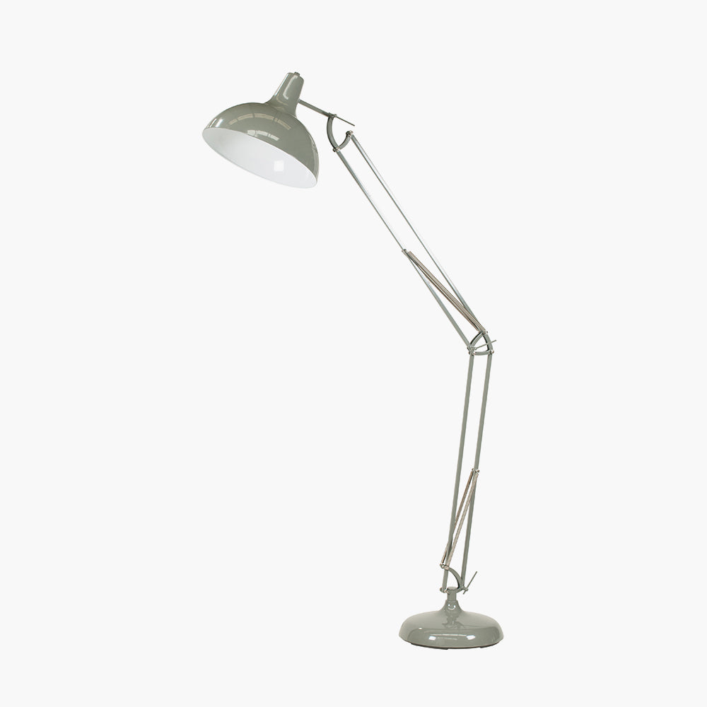 Alonzo Grey Metal Task Floor Lamp