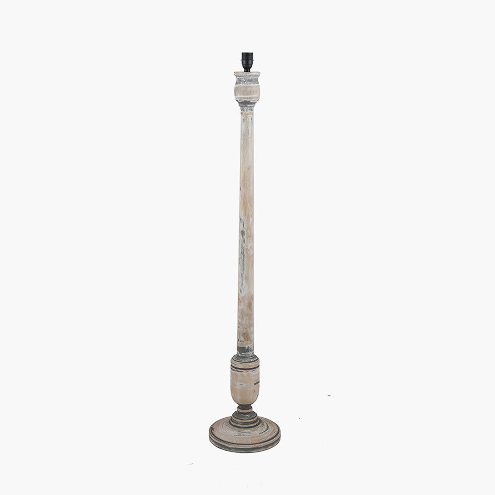 Captiva Grey Wash Mango Wood Floor Lamp Base