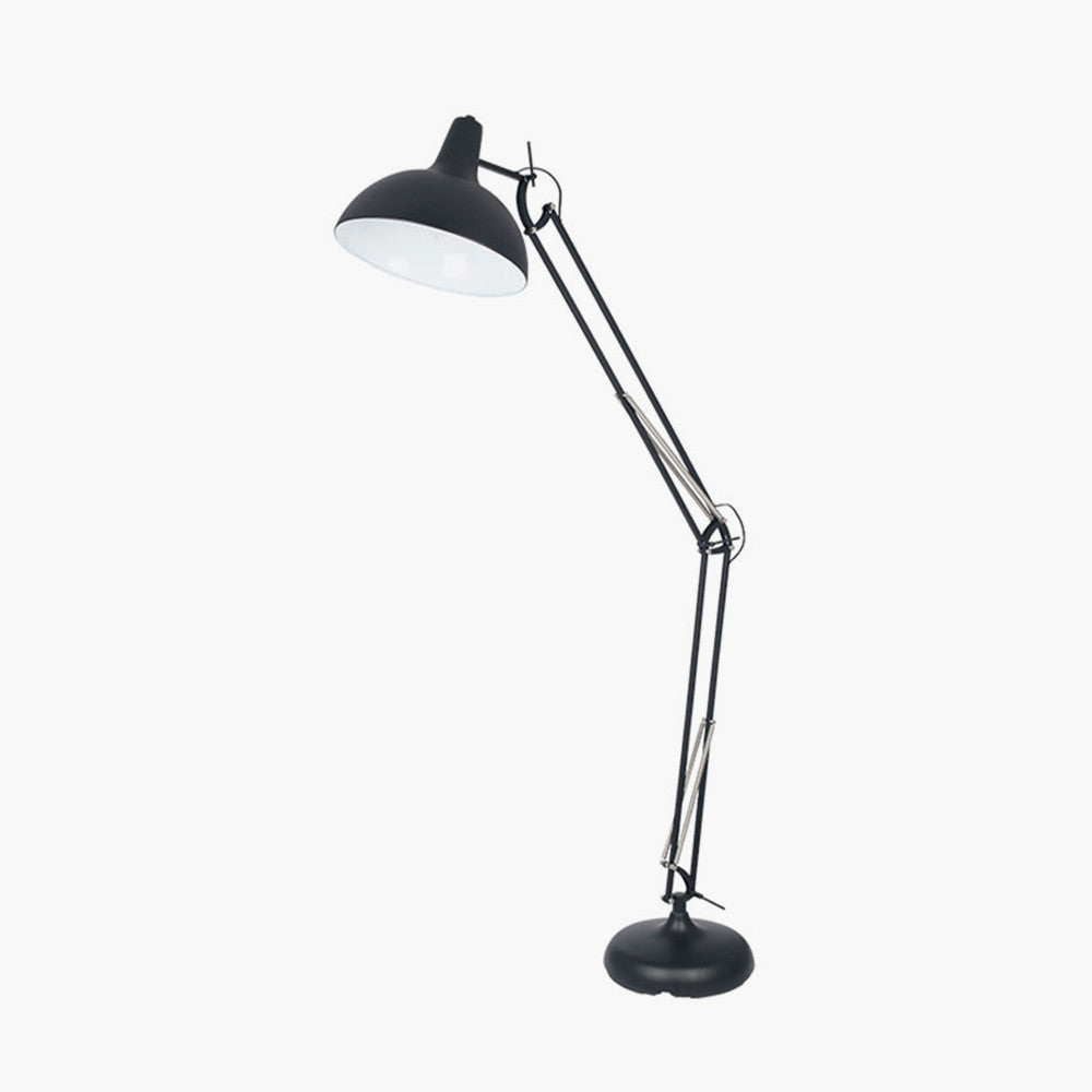 Alonzo Matt Black Metal Task Floor Lamp