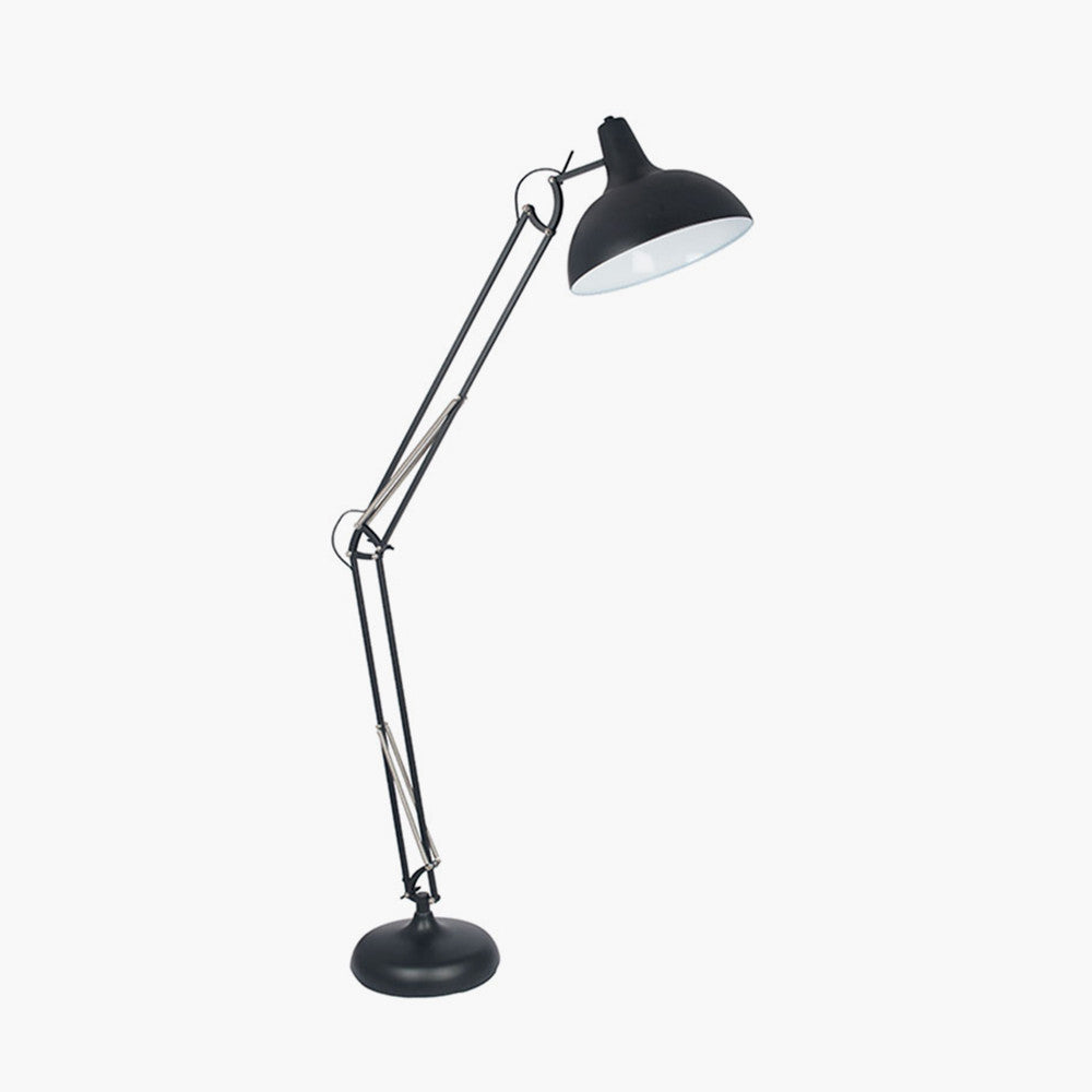 Alonzo Matt Black Metal Task Floor Lamp