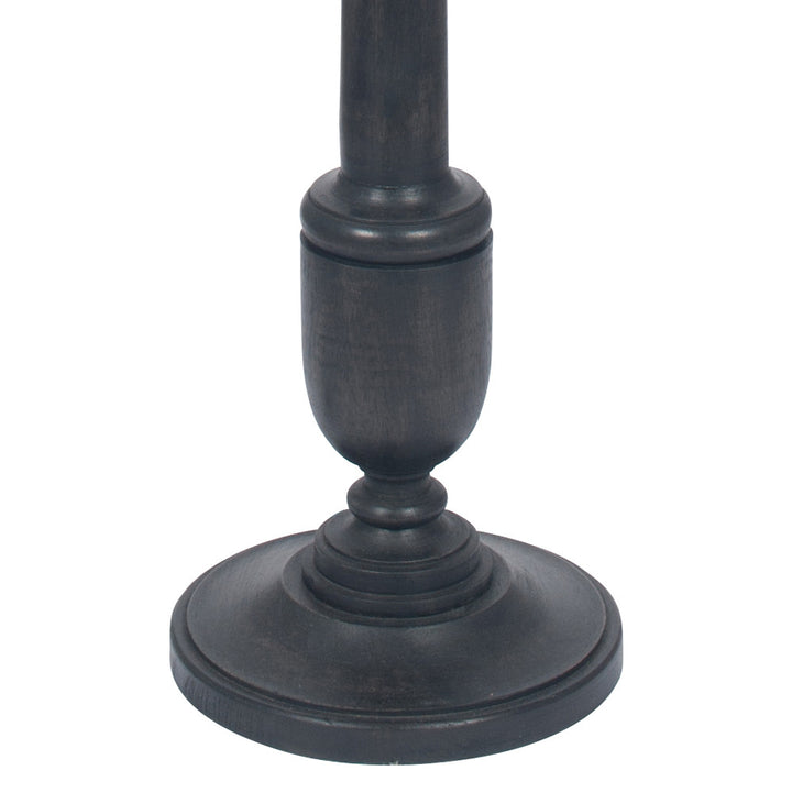 Captiva Antique Black Mango Wood Floor Lamp Base