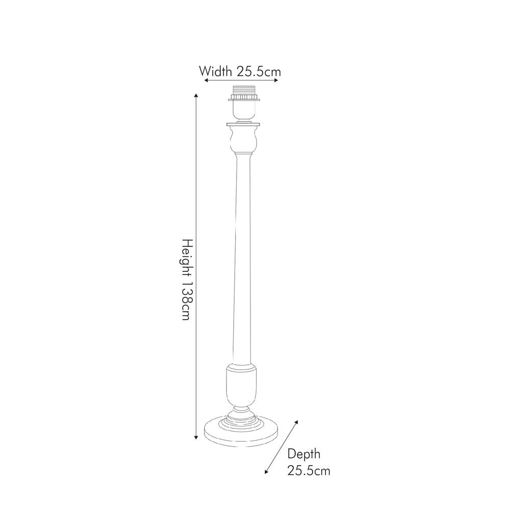 Captiva Grey Wash Mango Wood Floor Lamp Base