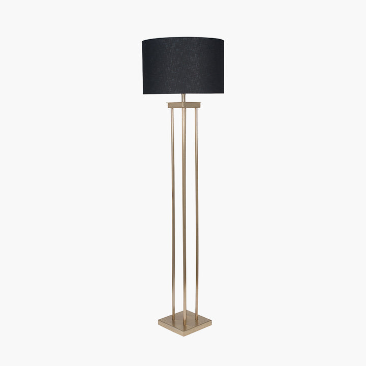 Langston Satin Brass Metal Column Floor Lamp Base