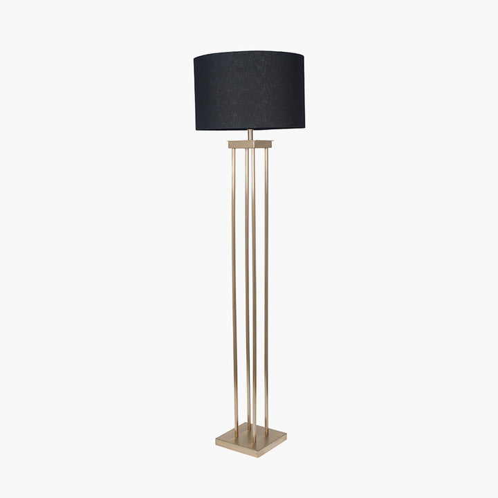 Langston Satin Brass Metal Column Floor Lamp Base