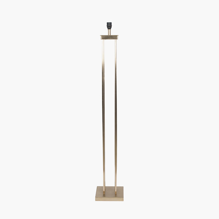 Langston Satin Brass Metal Column Floor Lamp Base