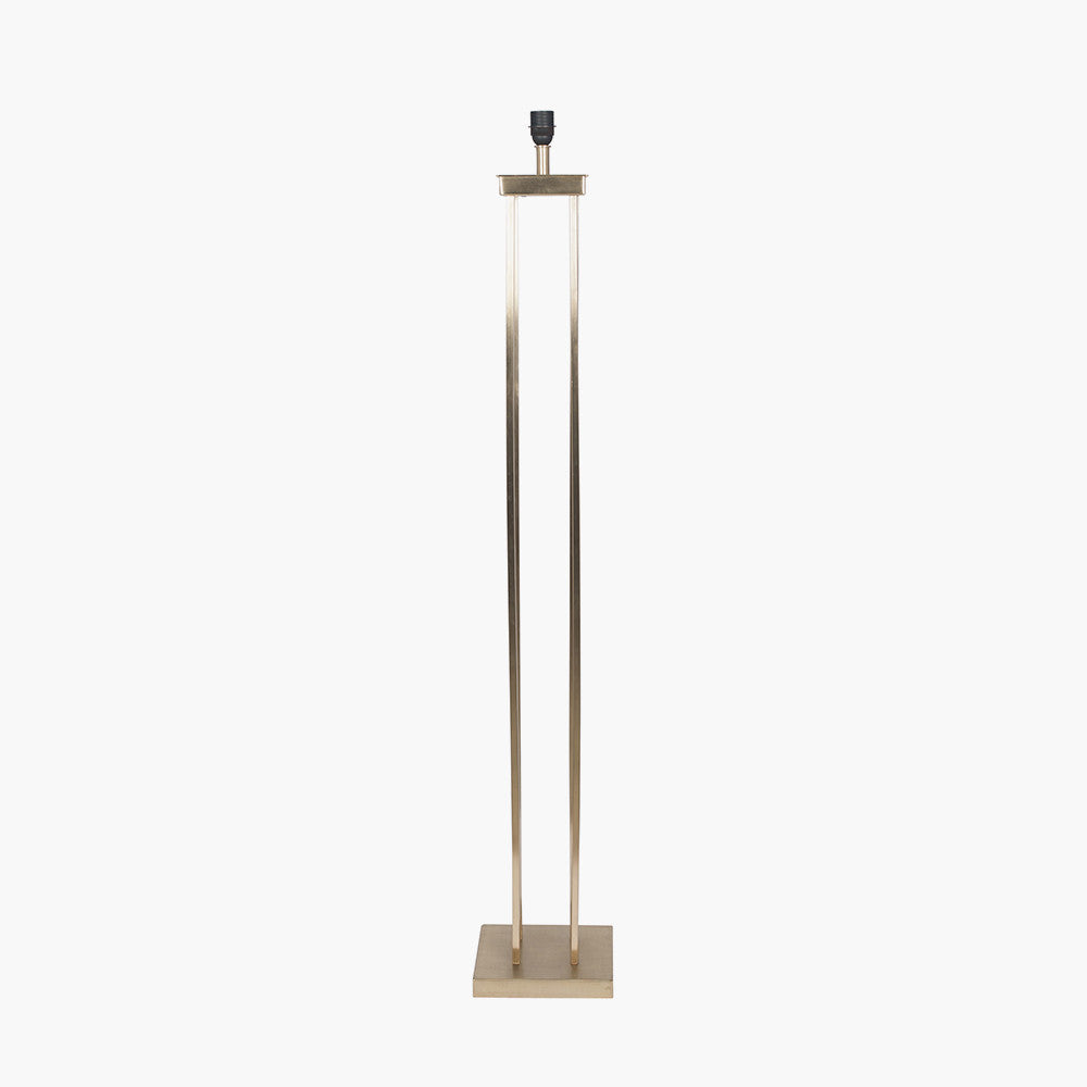 Langston Satin Brass Metal Column Floor Lamp Base