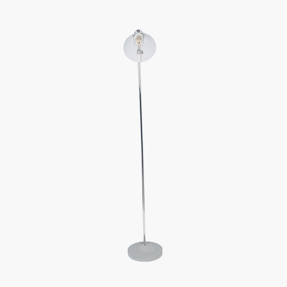 Chaplin Concrete and Brushed Chrome Floor Lamp