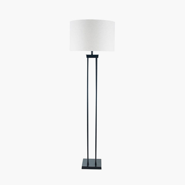 Langston Matt Black Metal Column Floor Lamp Base