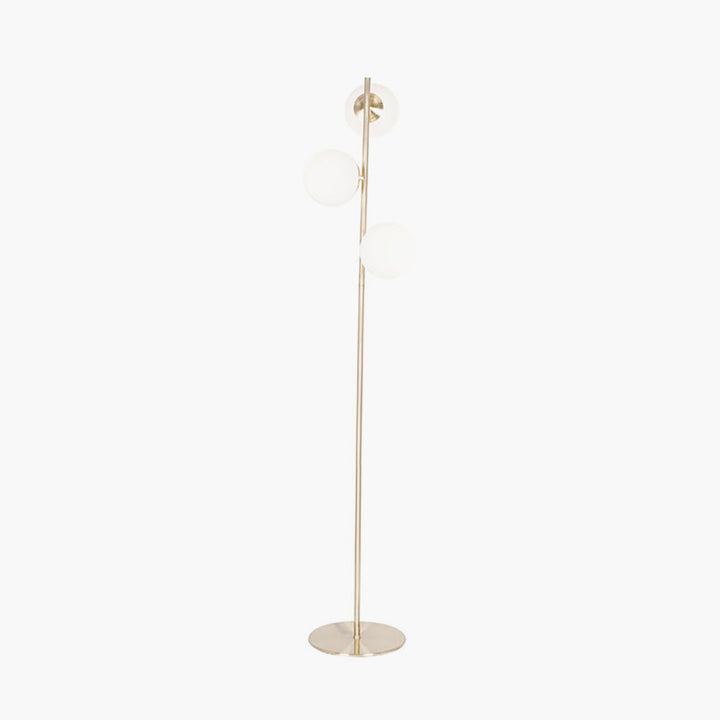 Asterope White Orb and Gold Metal Floor Lamp