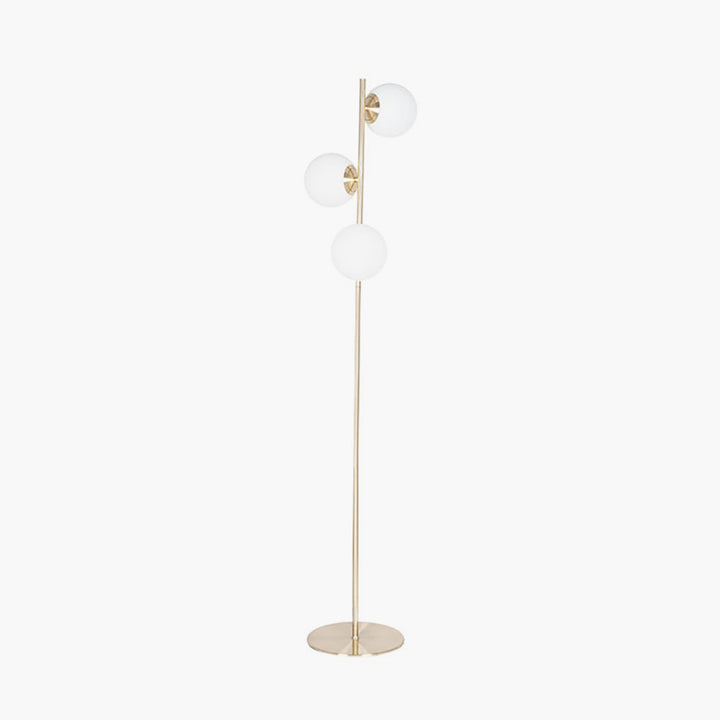 Asterope White Orb and Gold Metal Floor Lamp