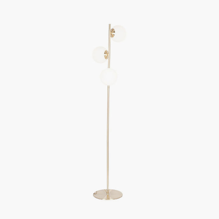 Asterope White Orb and Gold Metal Floor Lamp