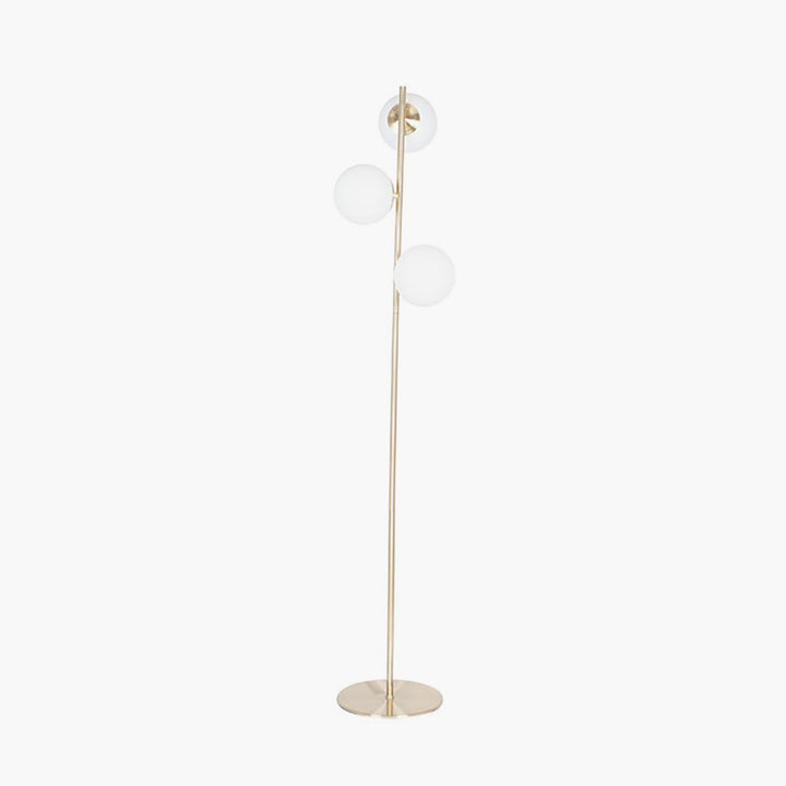 Asterope White Orb and Gold Metal Floor Lamp