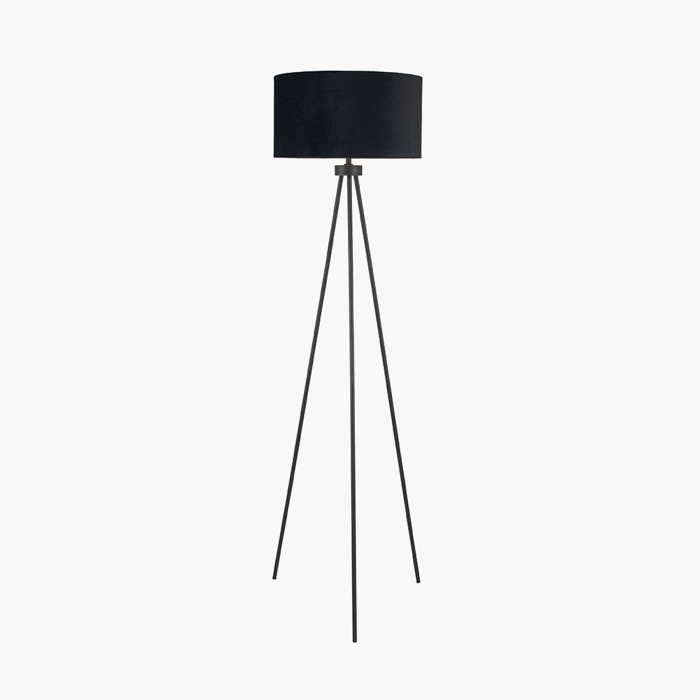 Houston Matt Black Metal Tripod Floor Lamp