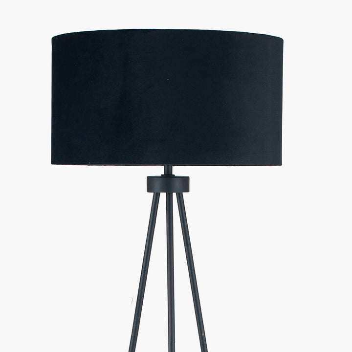 Houston Matt Black Metal Tripod Floor Lamp