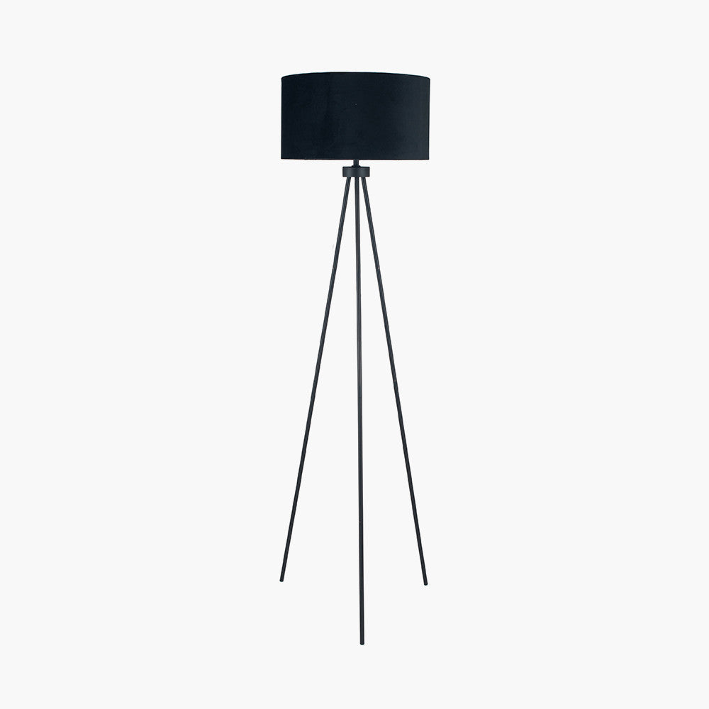 Houston Matt Black Metal Tripod Floor Lamp