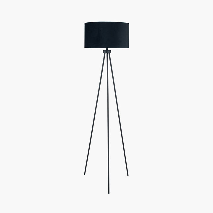 Houston Matt Black Metal Tripod Floor Lamp