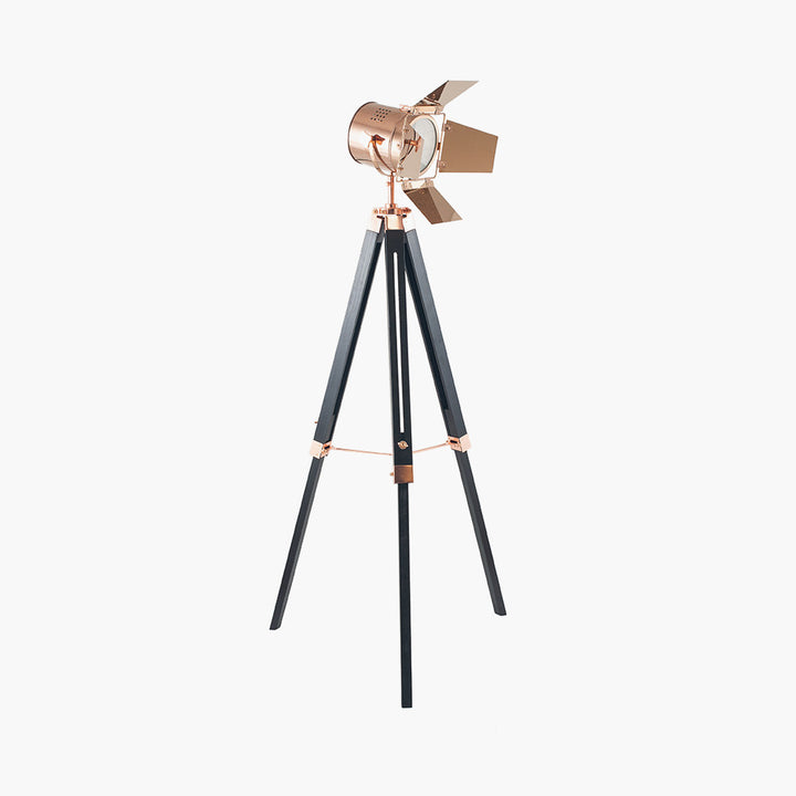 Hereford Copper and Black Tripod Floor Lamp