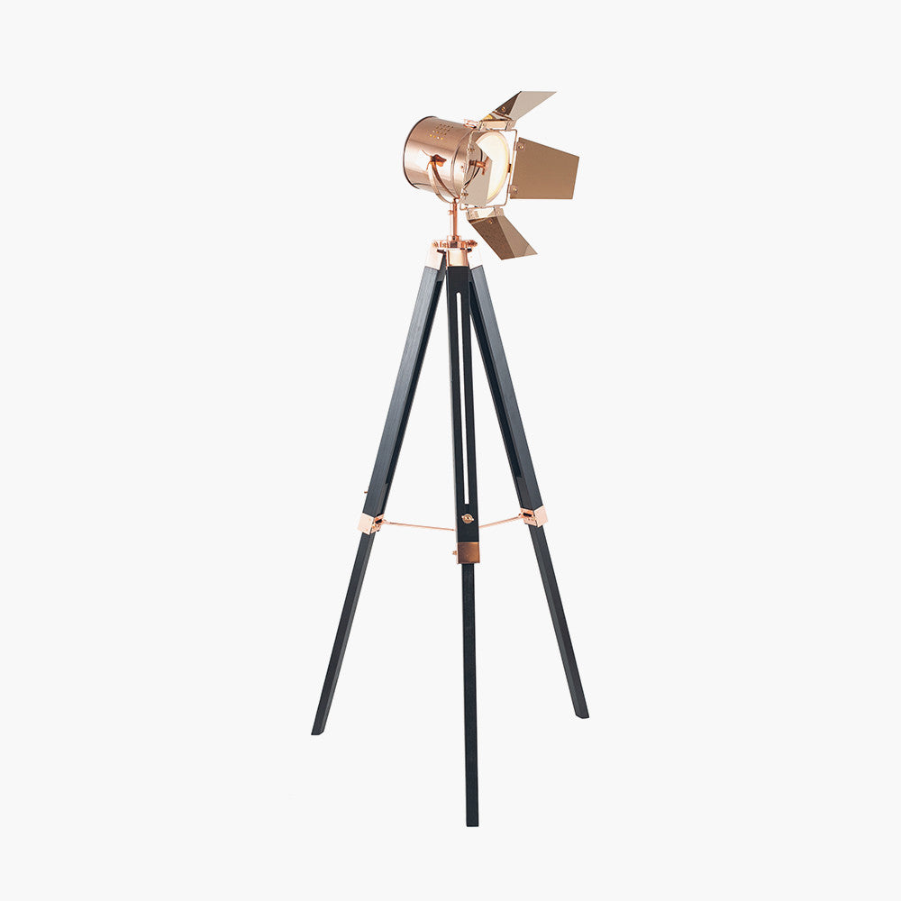 Hereford Copper and Black Tripod Floor Lamp